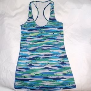 Lululemon Cool Racerback shirt in the print  Seven Wonders Multi-color, Sz 6??